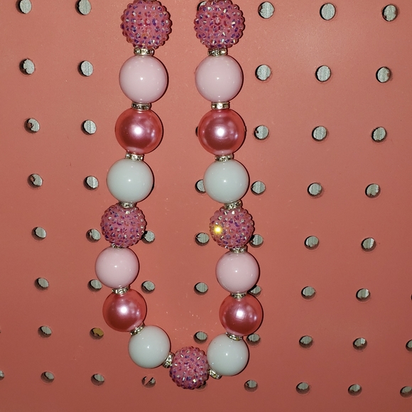 Handmade bubblegum necklace for girls 20mm chunky beads, fancy